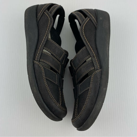 Clarks Cloudstepper Shoes Black Size 8 Slip on Loafers - Picture 5 of 11